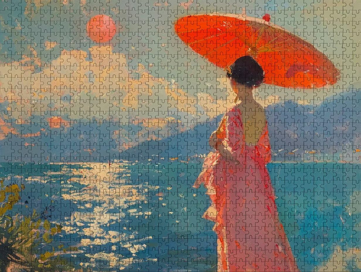 Rosa Puzzle de 2000 Piezas para Adultos, Puzzle Madera con Caja 99x70cm, Rompecabezas Adultos de Alta Dificultad, DIY Juego de Rompecabezas, Pasatiempo Creativo, Decoración de Verano, (Mujer) K-3891