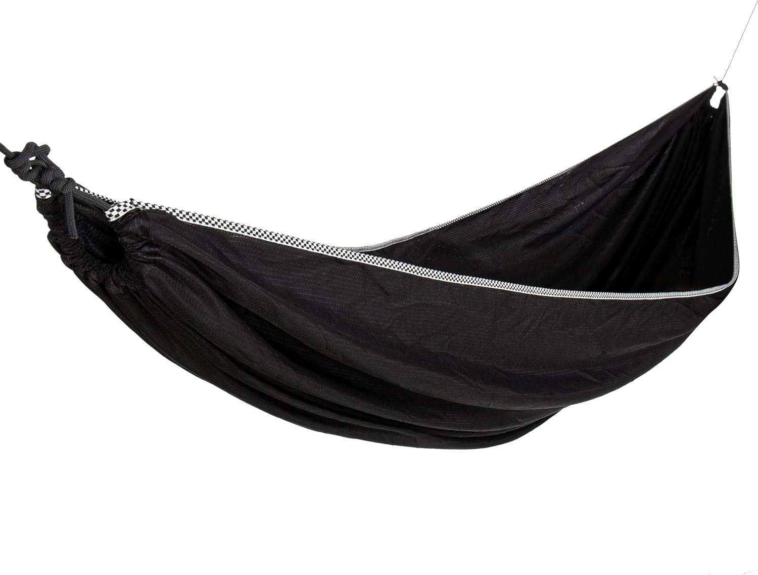 Premium Hamak - %100 Polyester Kaliteli Kumaş, Birinci Sınıf Kamp, Taşınabilir, Nefes Alan Rahat, Dış Mekan, Ultra Hafif, Seyahat (Siyah)