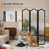 3/4 Panel Acrylic Room Divider Privacy Screen Translucent Folding Partition