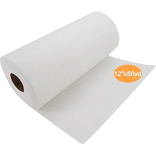 New brothread Cut Away Machine Embroidery Stabilizer Backing 12" x 50 Yd roll - Medium Weight 2.5 Ounce - Cut into Variable Sizes - for Machine Embroidery and Hand Sewing