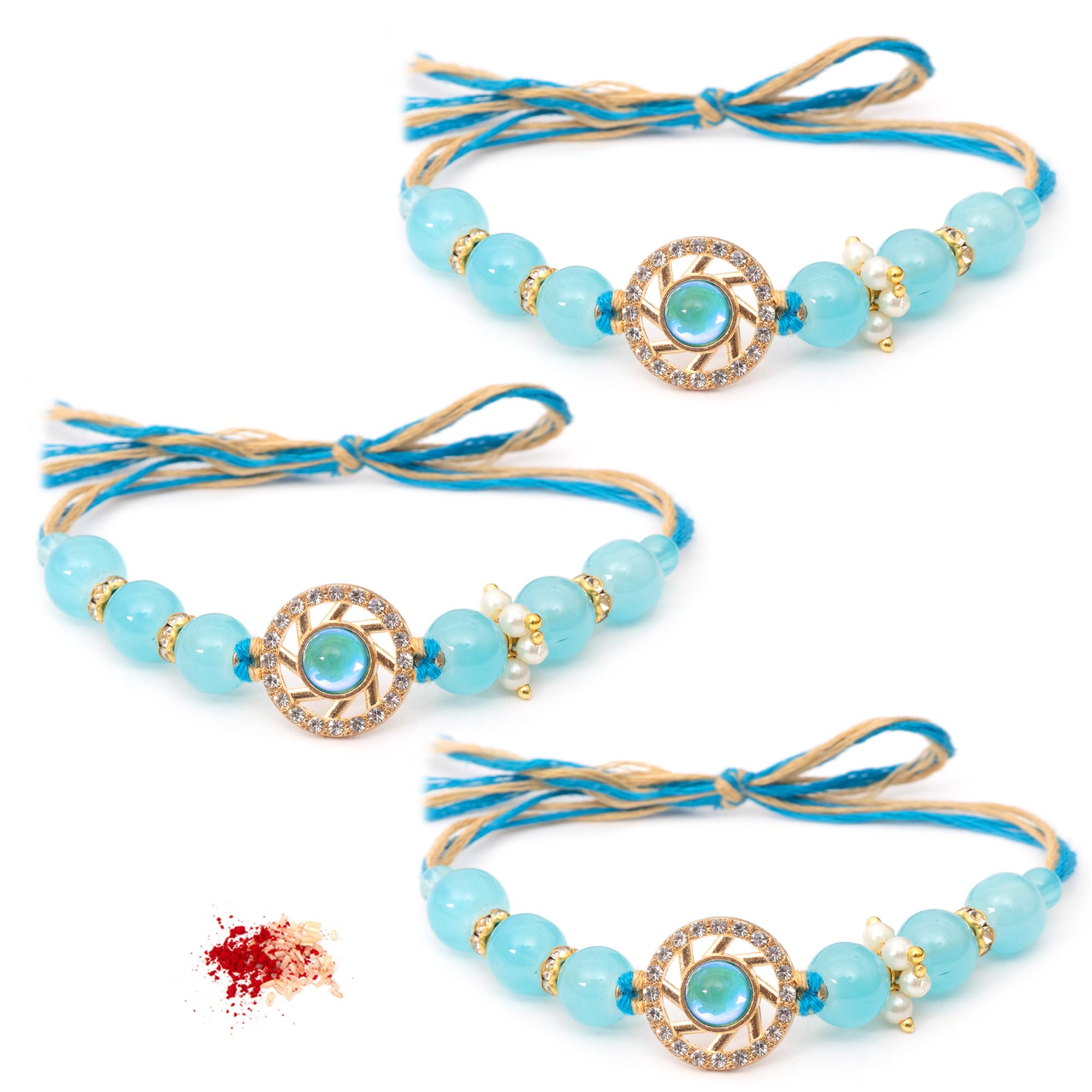 To The Nines Mens Rakhi For Brother - Pack Of 3 Rakhi With Tilak Material And Greeting Card (B07G1F9N5P) Amazon Price History, Amazon Price Tracker