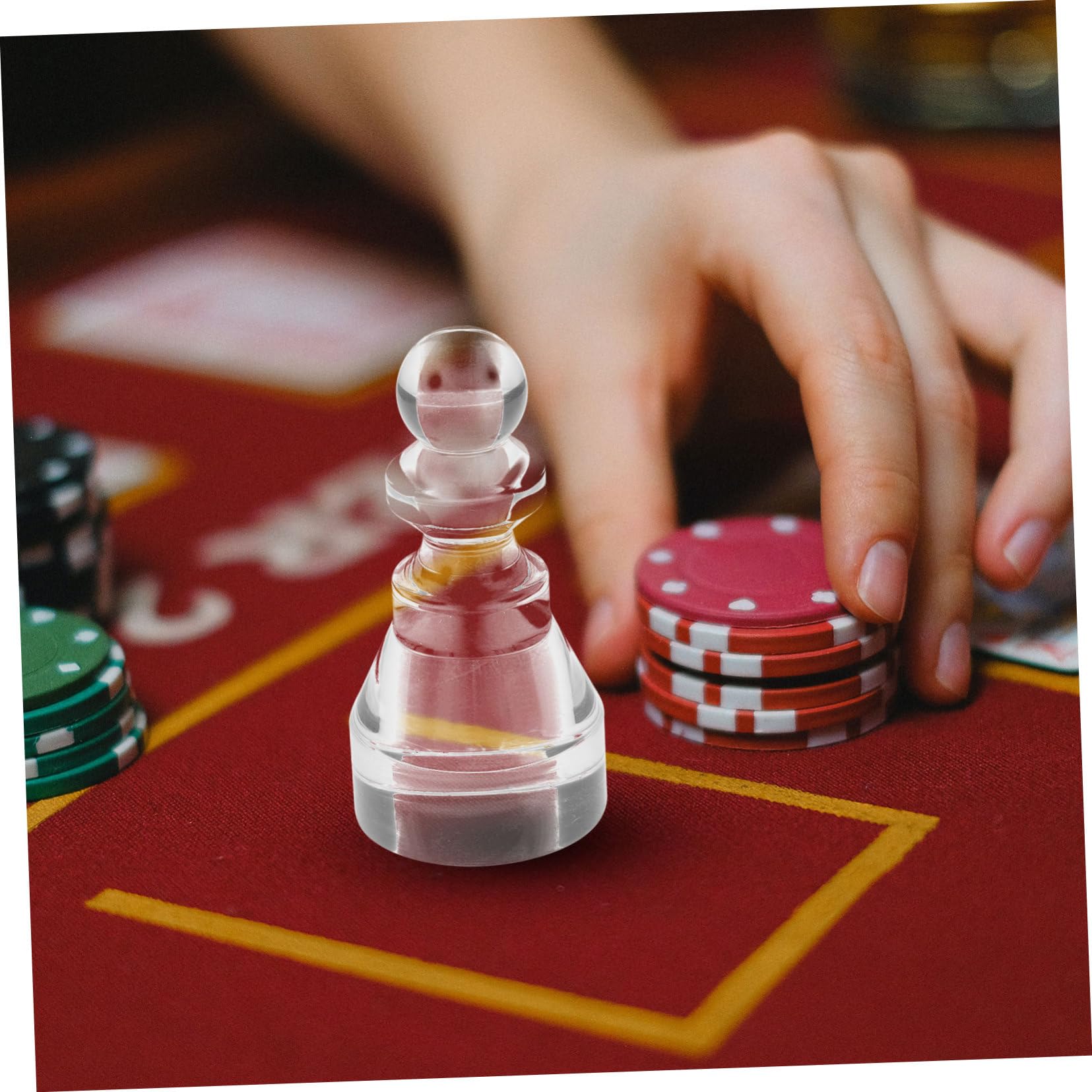 KOMBIUDA 2pcs Winning Wheel Set for Adults Acrylic Poker Markers Game Wheel Equipment