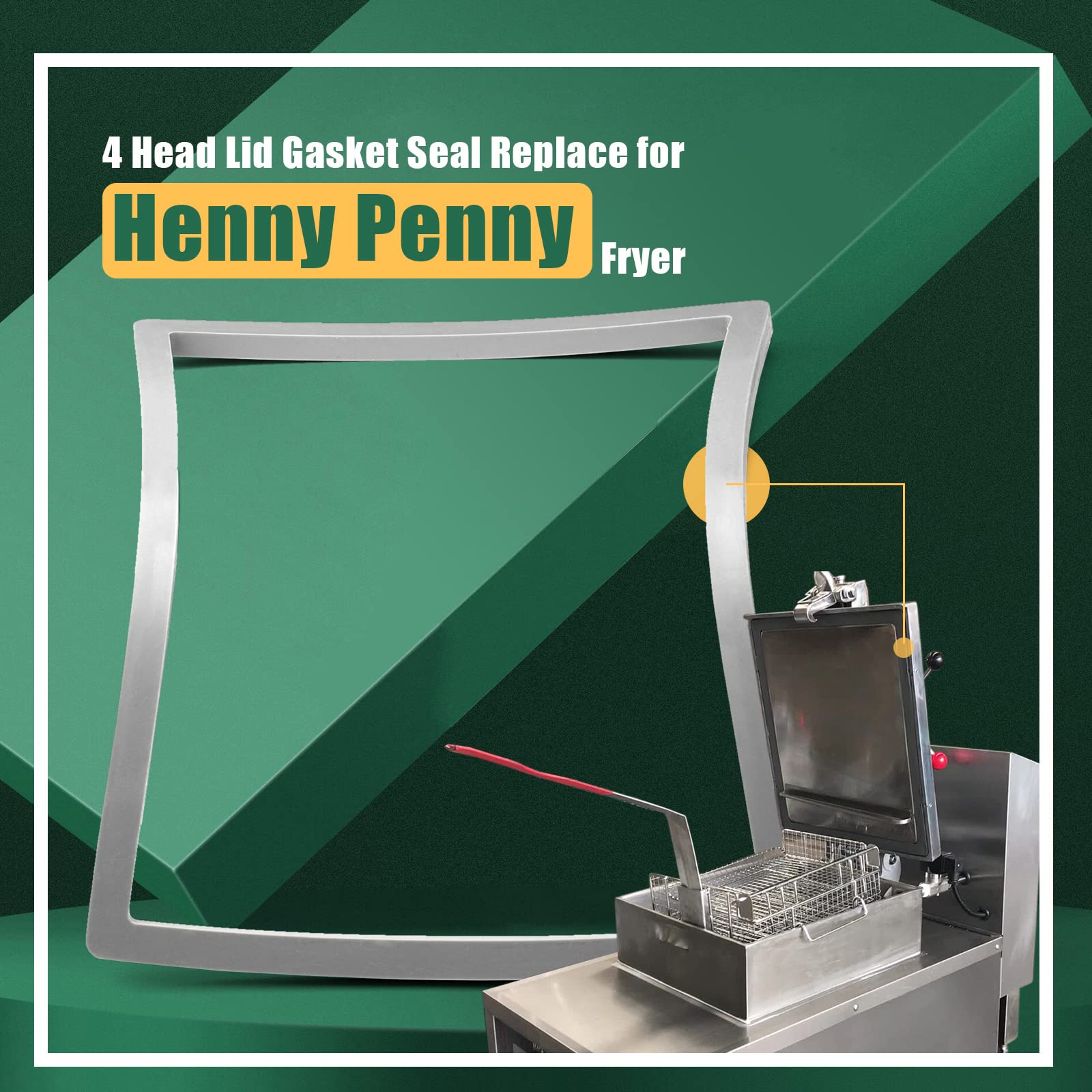 16120 32-1306 Lid Gasket Seal Replacement for Henny Penny Fryer Lid Gasket 17-3/8