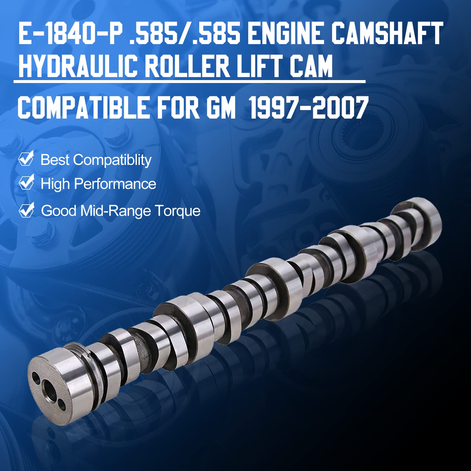 Amazon.com: Sloppy Stage 2 Camshaft E-1840-P .585/.585 Engine  