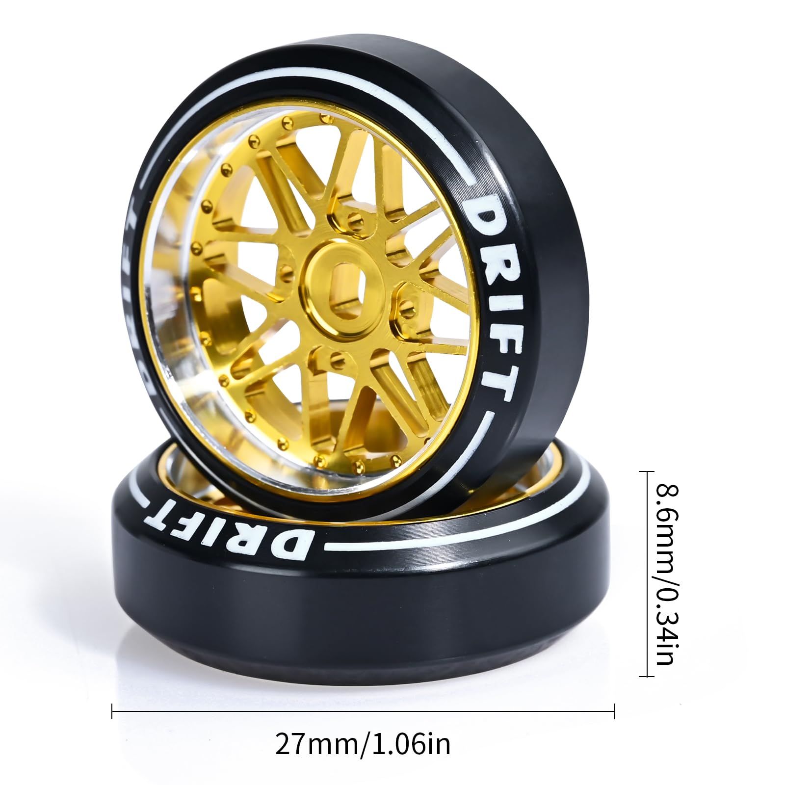 Amazon | Abendor 星型 Rc ドリフトホイール & ロゴ ドリフトタイヤ 4