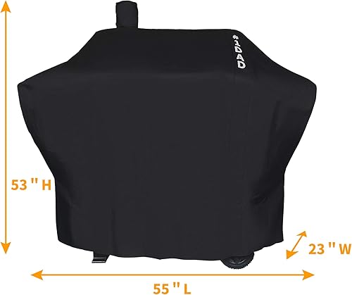 Miniatura 4 de i COVER Funda para parrilla de ahumador tamaño para parrilla de carbón Char-Griller 2190, resistente al agua, para patio, 600D, cubierta de lona