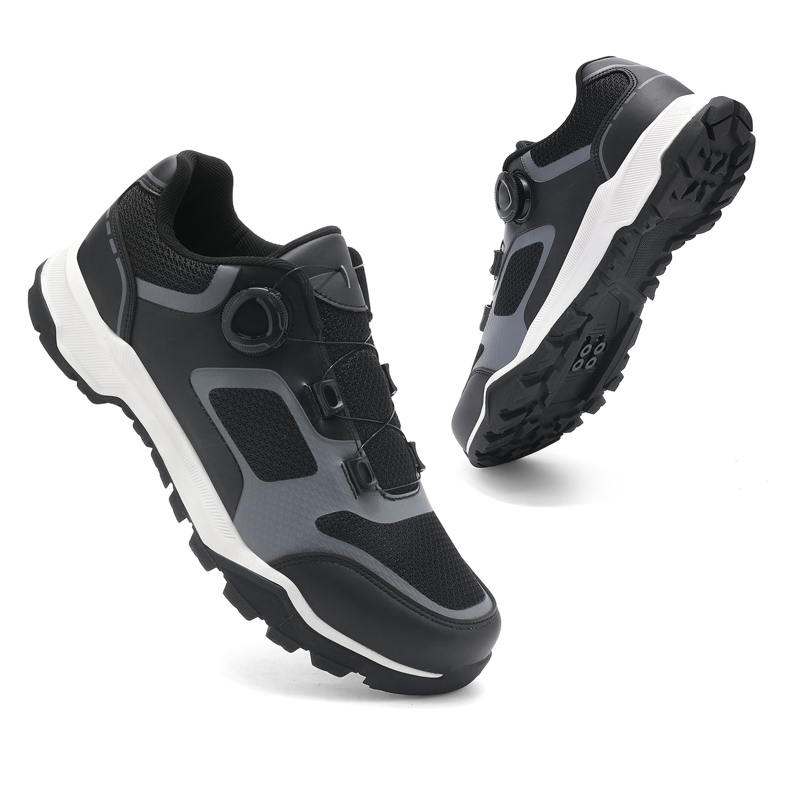 LZQpearl Herren Pro Fahrradschuhe, Unisex Mountainbike Schuh, Kompatibel mit Allen SPD Pedalplatten, Outdoor MTB Fahrradstiefel für Männer und Damen