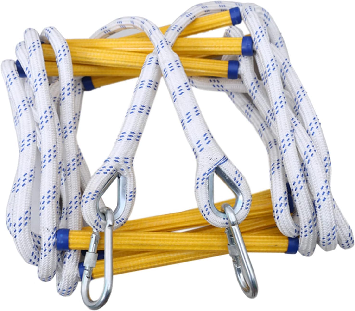 Rope Ladder Fire Escape For 2-9 Floors Of Residence, Emergency Evacuation For Windows And Balconies, Compact(59FT/18M)