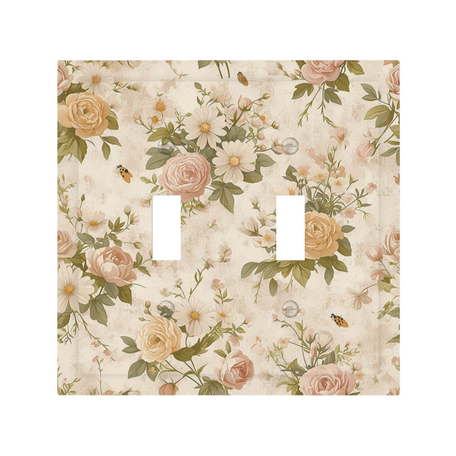 Placas decorativas para interruptores de estilo bohemio floral para salones vintage