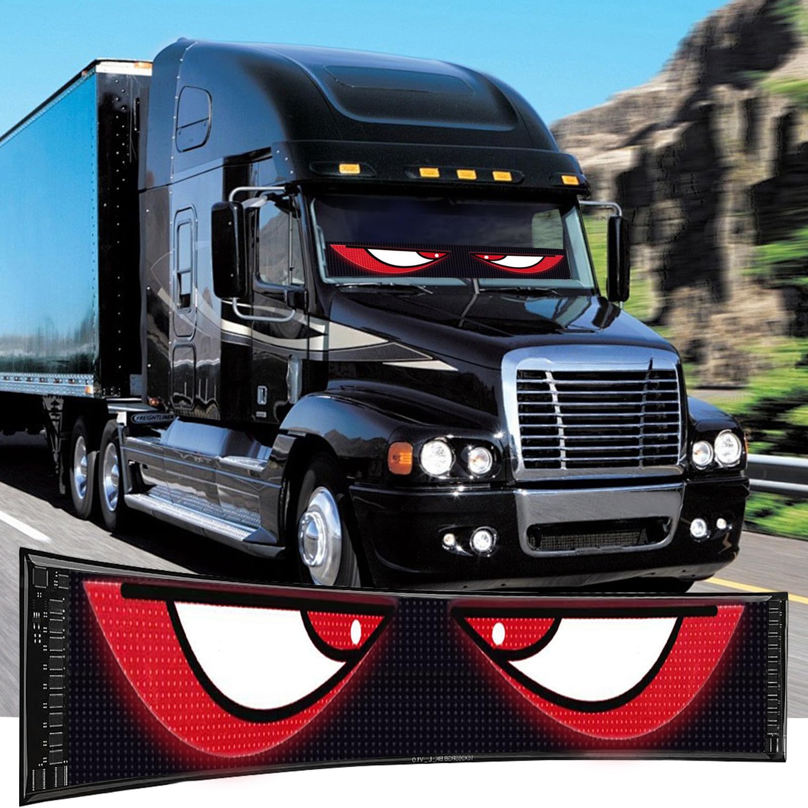 Amazon.com: Large Size Devil Eyes Light for Windshield, 52inx7.5in