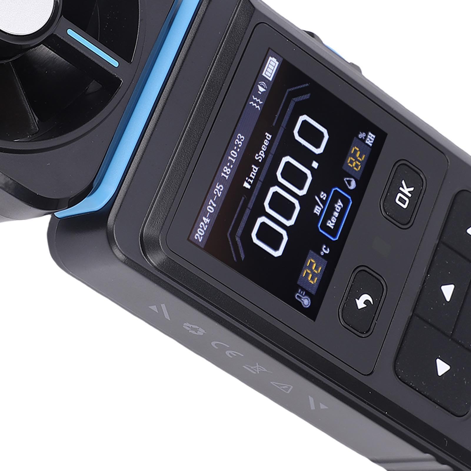 Hyuduo Hand-Anemometer, Tragbares Digitales Windmesser-Gerät mit