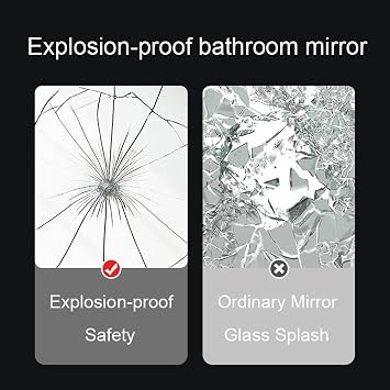 Swivel Corner Wall Mirror, 360 Rotation, Telescopic, Rectangular Bathroom Makeup Mirror with Aluminum Frame, HD, Explosion-Proof