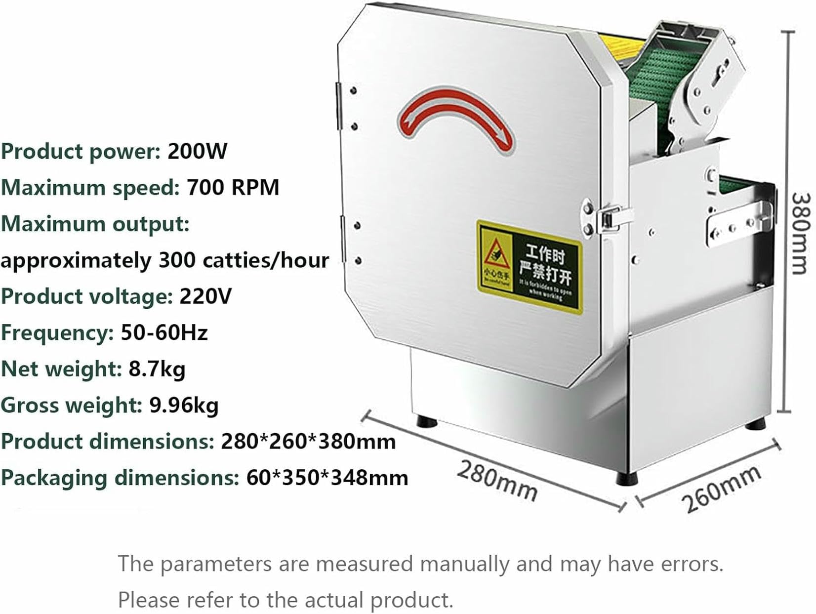 Tagliaverdure automatico, tritaverdure elettrico, compatto, multifunzione, per tagliare e affettare in modo efficiente