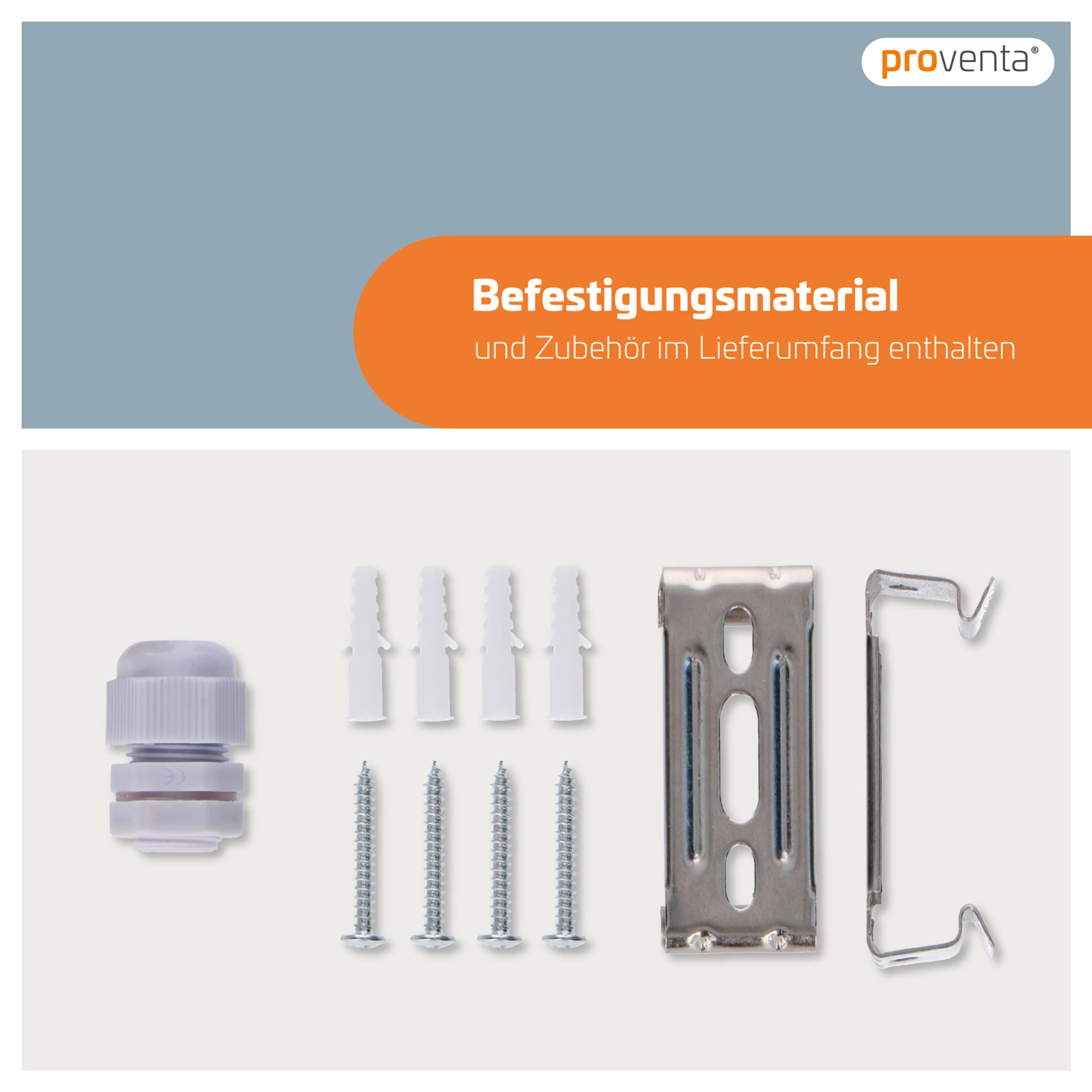 Proventa LED-Feuchtraumleuchte 120cm 36W 2x Röhre G13 kaltweiss - 4x Sparpack