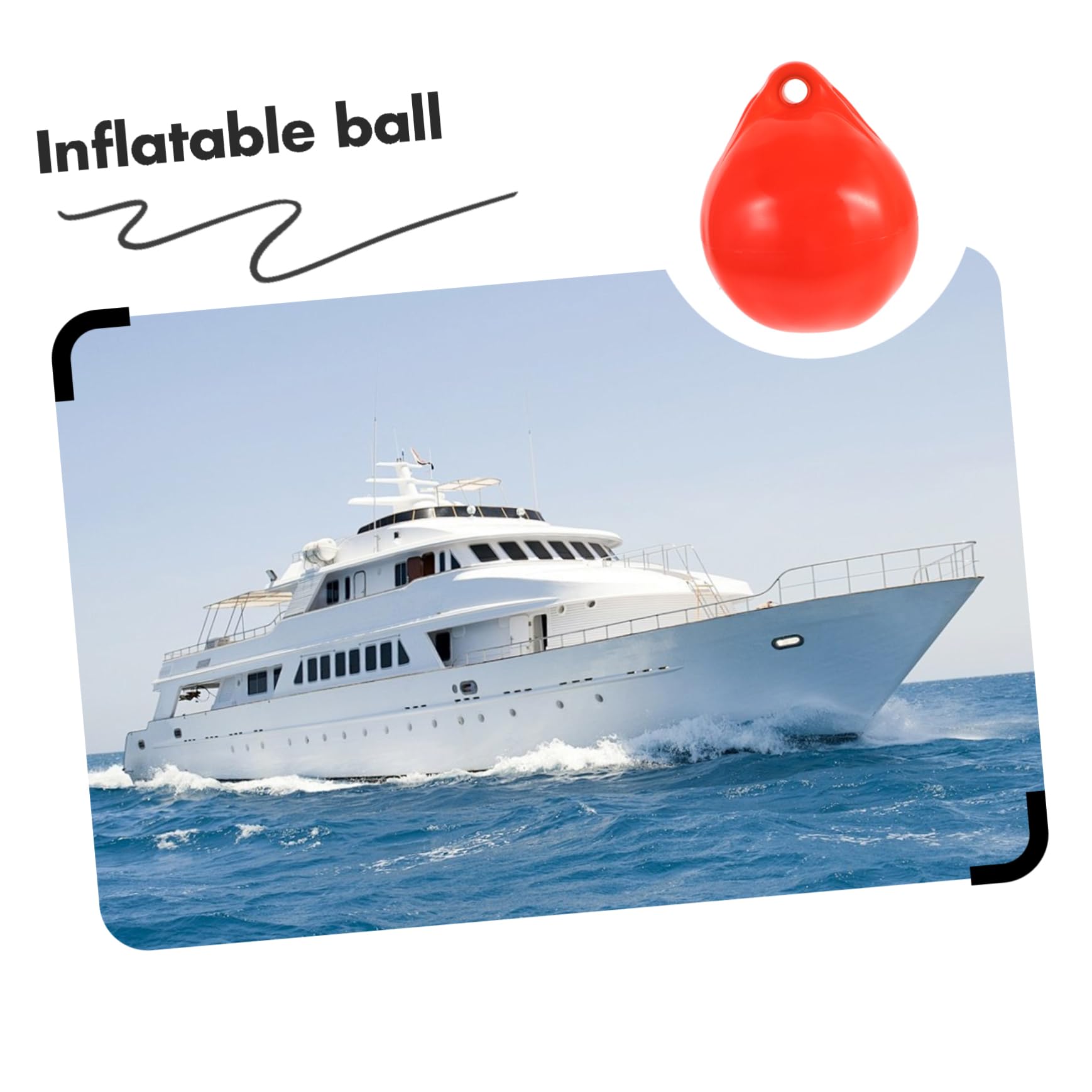 Kisangel Bootspuffer Zum Anlegen Aus PVC-Material Bootsanlegeschutzpolster Für Yachten Und Schnellboote Aufblasbarer Bootsanlegeball Für Kollisionsschutz Bootsanlegeausrüstung Mit Einfacher