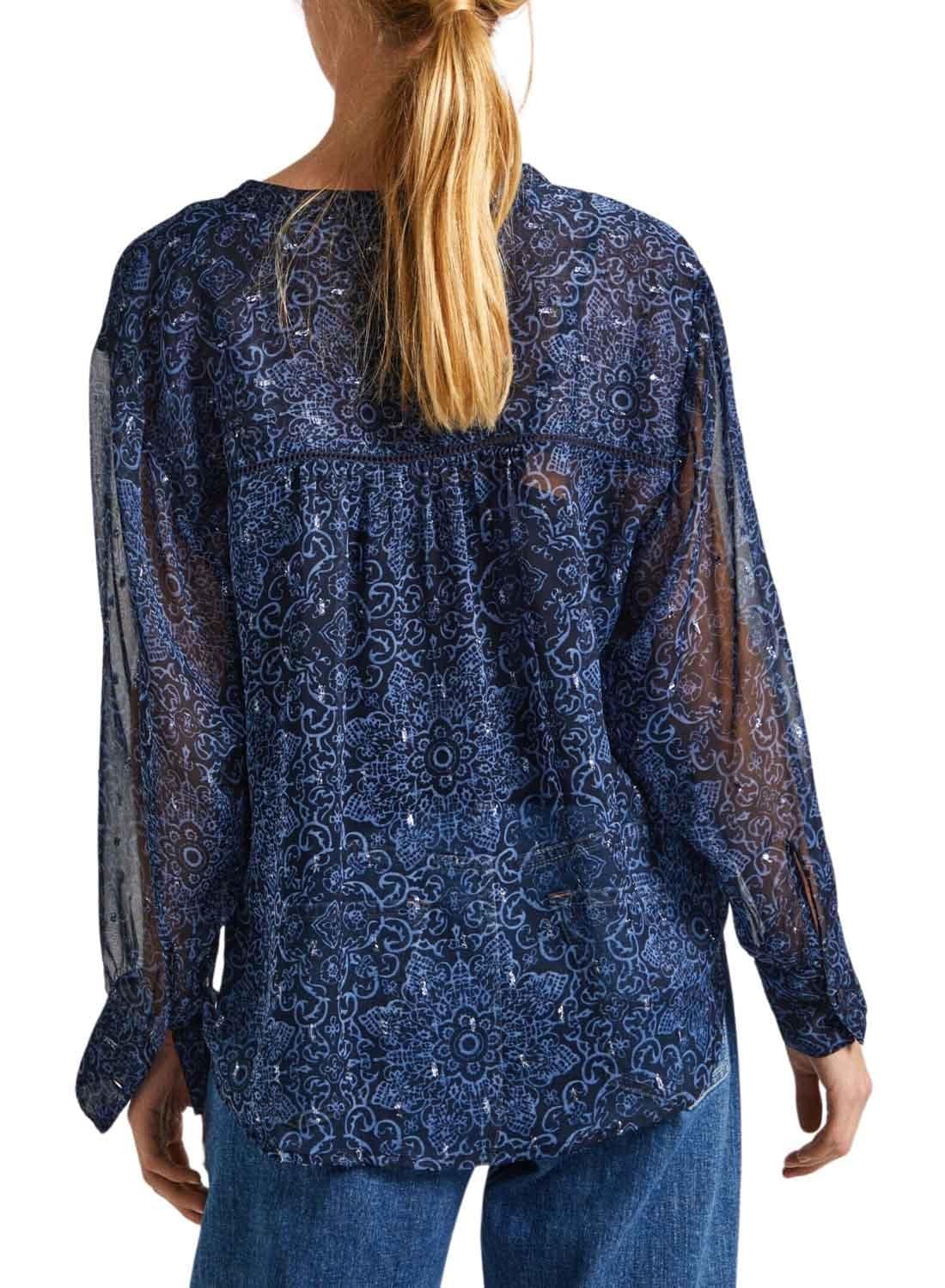 Pepe Jeans Damska koszula Clementine, niebieska (Dulwich Blue), XS, Niebieski (Dulwich Blue), XS