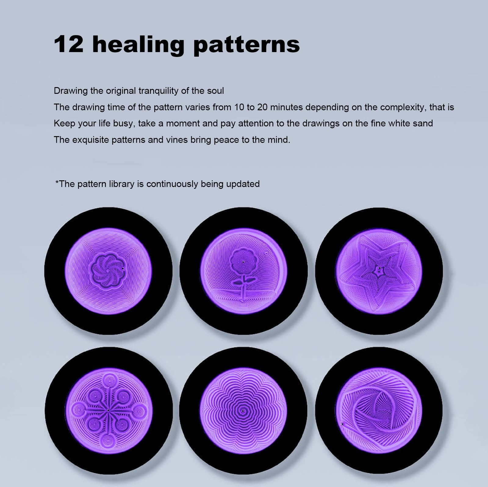 Tavolo magnetico con sabbia con controllo intelligente tramite app, paesaggio dinamico per meditazione zen per decorazione scrivania ufficio, sollievo dallo stress e relax