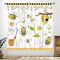 Vista 8 de Cortinas rústicas de cocina de girasol, tablón de madera de campo de campo amarillo, floral, abeja, libélula mariposa, retro, casa rural, Girasol-11
