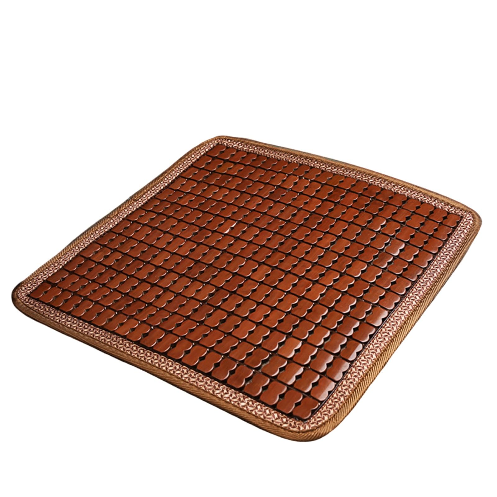 SYLUOQP Bamboo Chair Cushions Summer Seat Cushion Seat Pad, Breathable Anti-Slip, Dining chair sofa cushion, Breathable back(Brown,45 * 45cm)