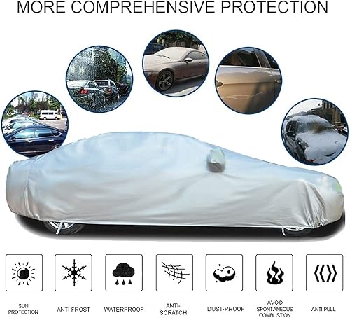 Miniatura 7 de Funda impermeable para coche compatible con SsangYong Korando Musso Rexton Rodius Tivoli Turismo a prueba de polvo, resistente al viento,