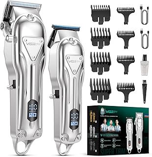 VGRPRO Electric Hair Clippers for Men, Cordless Clipper and Trimmer Set, Clippers for Hair Cutting Kit with Long Battery Life, Hair Grooming Trimmer for Family Kids and Self-Haircut Use