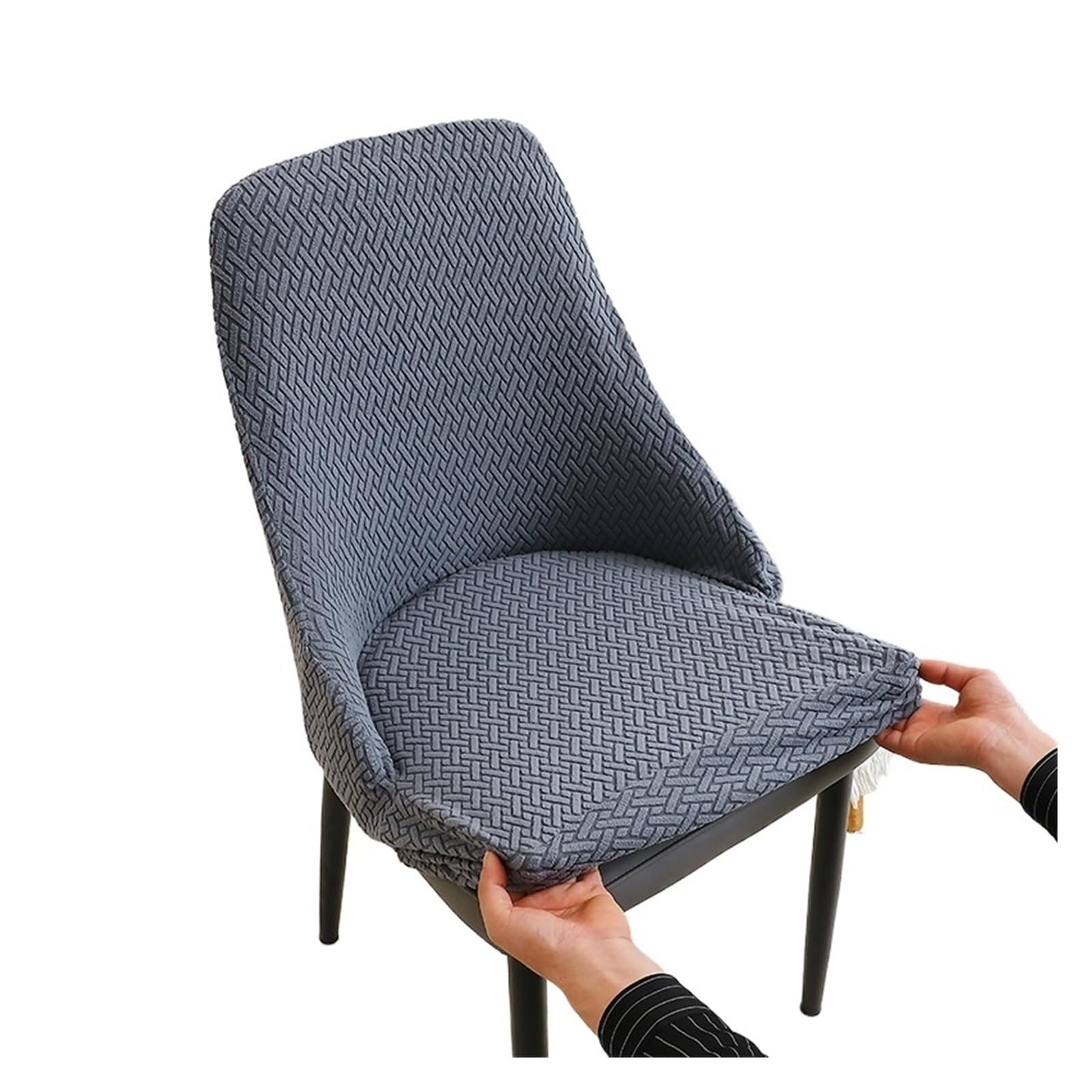 CIOPLJHKL Stretch Small Armchair Cover Leaf Jacquard Dining Chair Slipcover All-inclusive Curved Protector For Party Home 1/2/4/6Pcs for Hotel, Banquet(C7 Chair cover,2pcs)