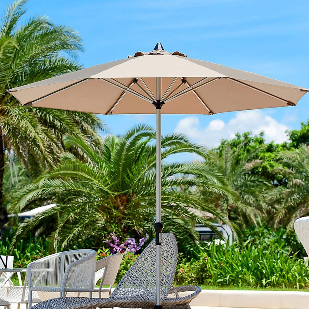Parasol ogrodowy,Duży parasol na zewnątrz, 2,7 M Parasol, z korbą, składany parasol balkonowy na taras, odpowiedni do parasola stołowego, parasol plażowy, parasol ogrodowy