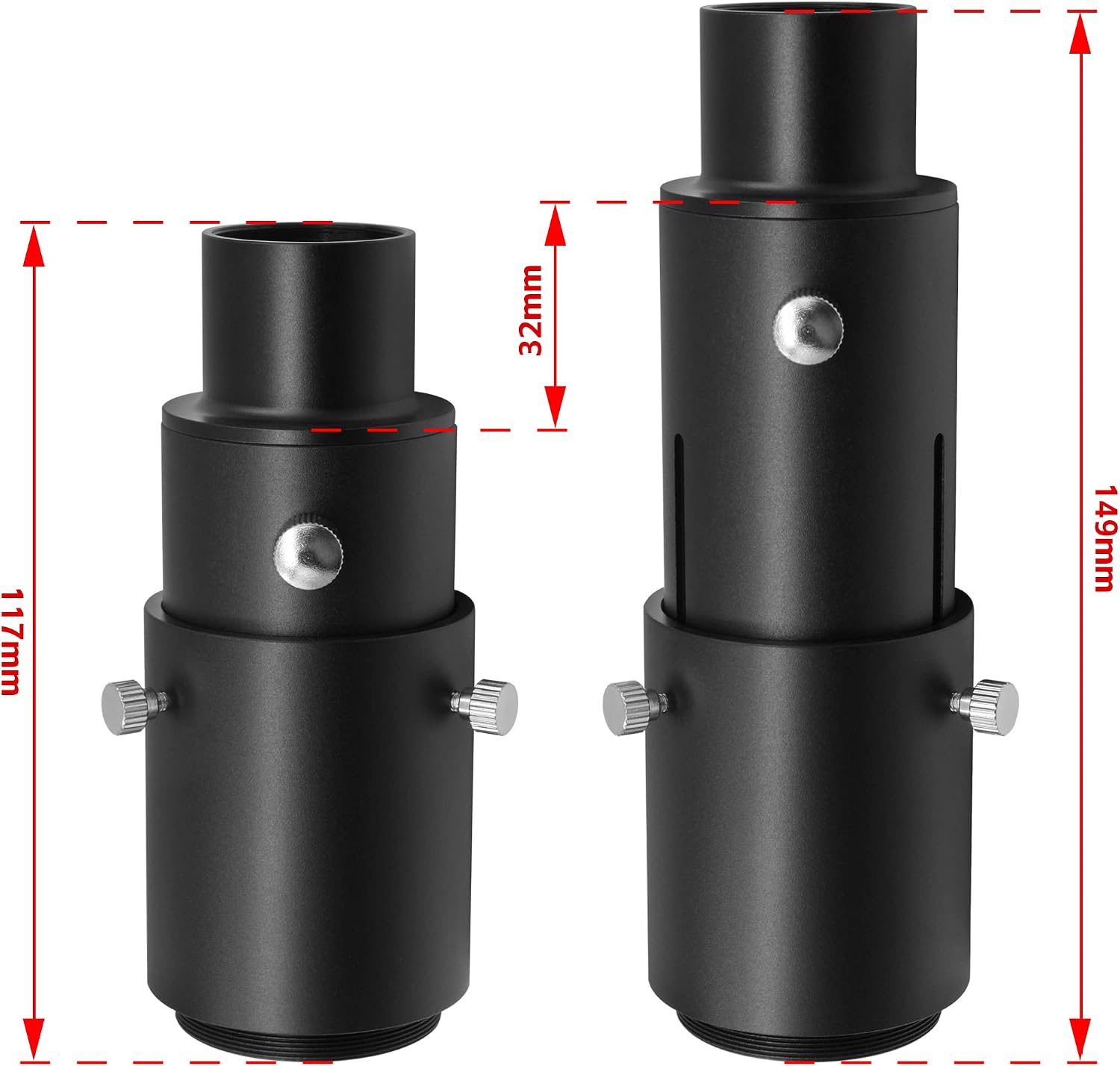 Telescope Photo Adapter 1.25 Inch Extendable Variable Camera Adapter