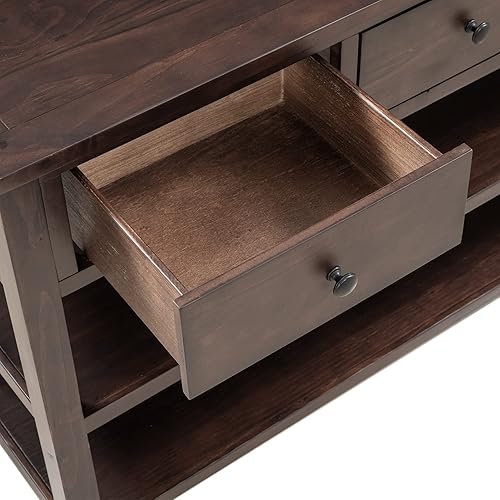 Miniatura 69 de Mesa consola contemporánea con parte superior de madera de hormigón de inspiración industrial, armario de almacenamiento de acento para sala de Gris