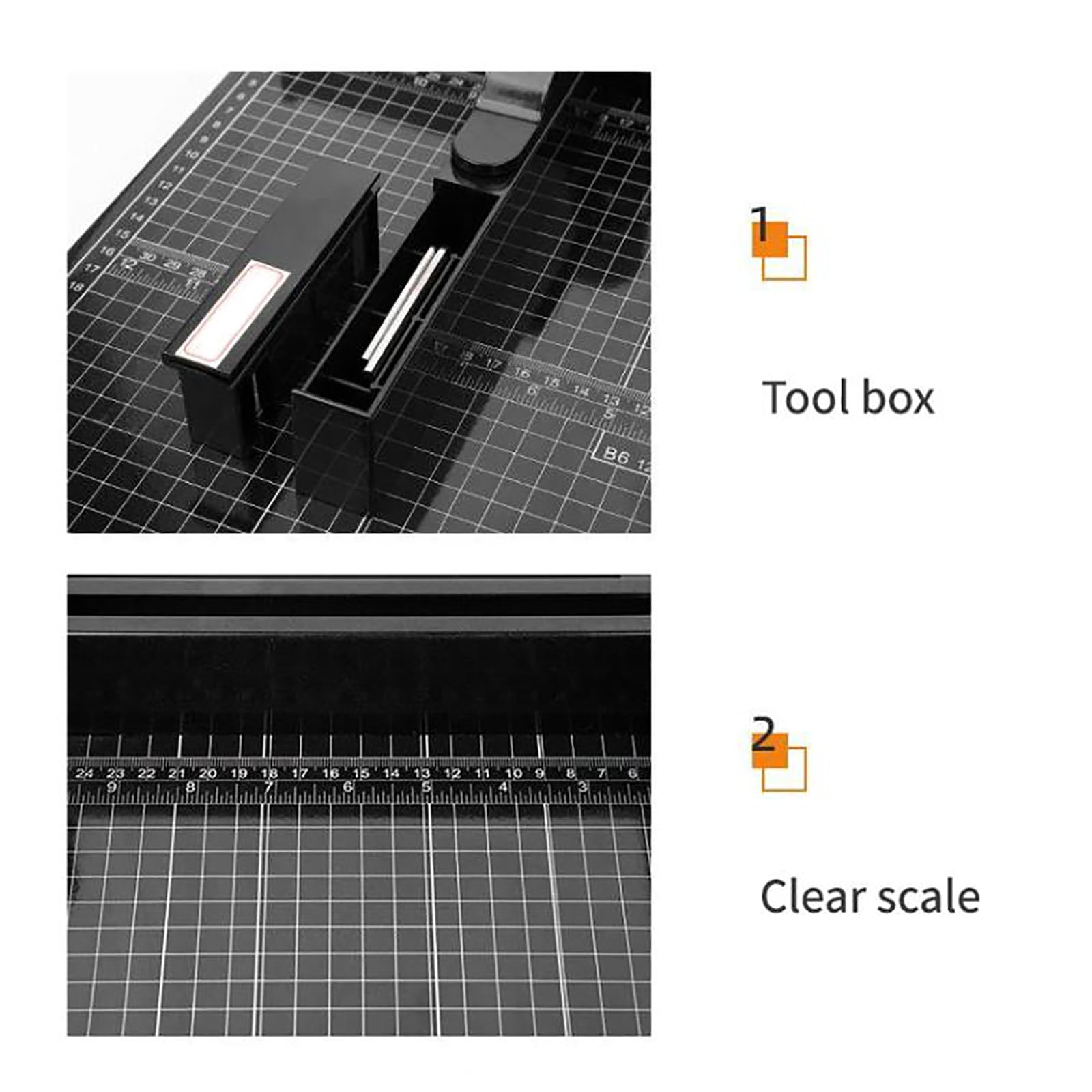 Taglierina per carta resistente, tagliacarte in metallo A4 con tappetino antiscivolo, griglie guida di taglio trasparenti, larghezza di taglio 315 mm, per ufficio e scuola