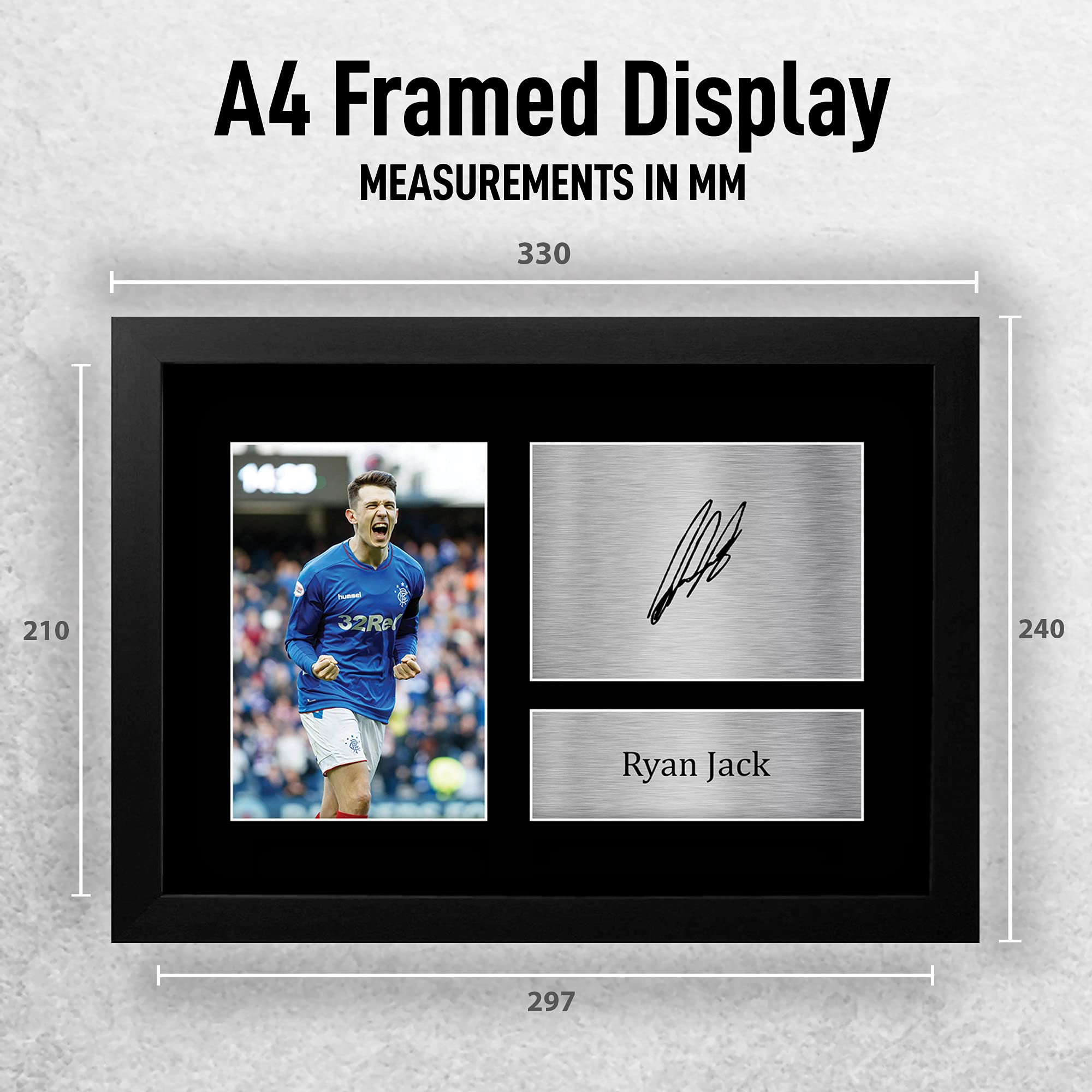 HWC Trading FR A4 Ryan Jack Rangers Gifts Printed Signed Autograph Picture for Football Fans and Supporters - A4 Framed - Image 2