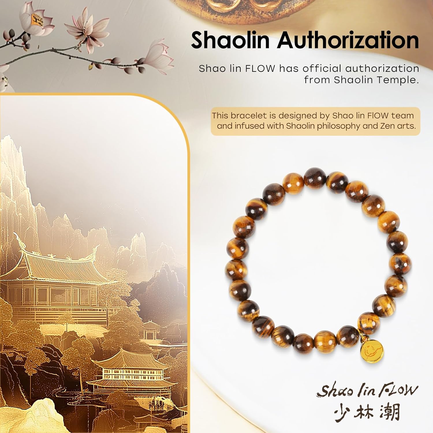 Healing Crystal Bracelet for Women, Shaolin Zen Warrior Energy, Natural Stone for Courage & Focus, Beaded Stretch Bracelet for Men Women Jewelry Gifts - Image 3