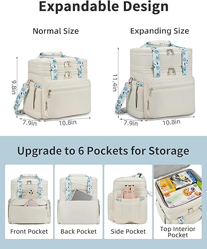 Miniatura 9 de Lonchera táctica para hombres, gran bolsa de almuerzo con aislamiento expandible, duradera, impermeable, a prueba de fugas, para adultosviajes de