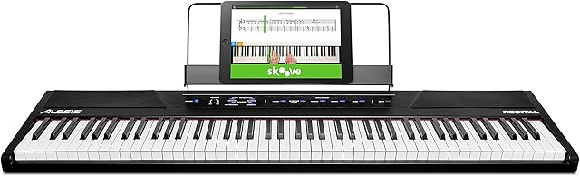 Alesis Recital  88-klawiszowe pianino elektryczne / keyboard z półważoną klawiaturą, zasilaczem, wbudowanymi głośnikami i 5 brzmieniami premium