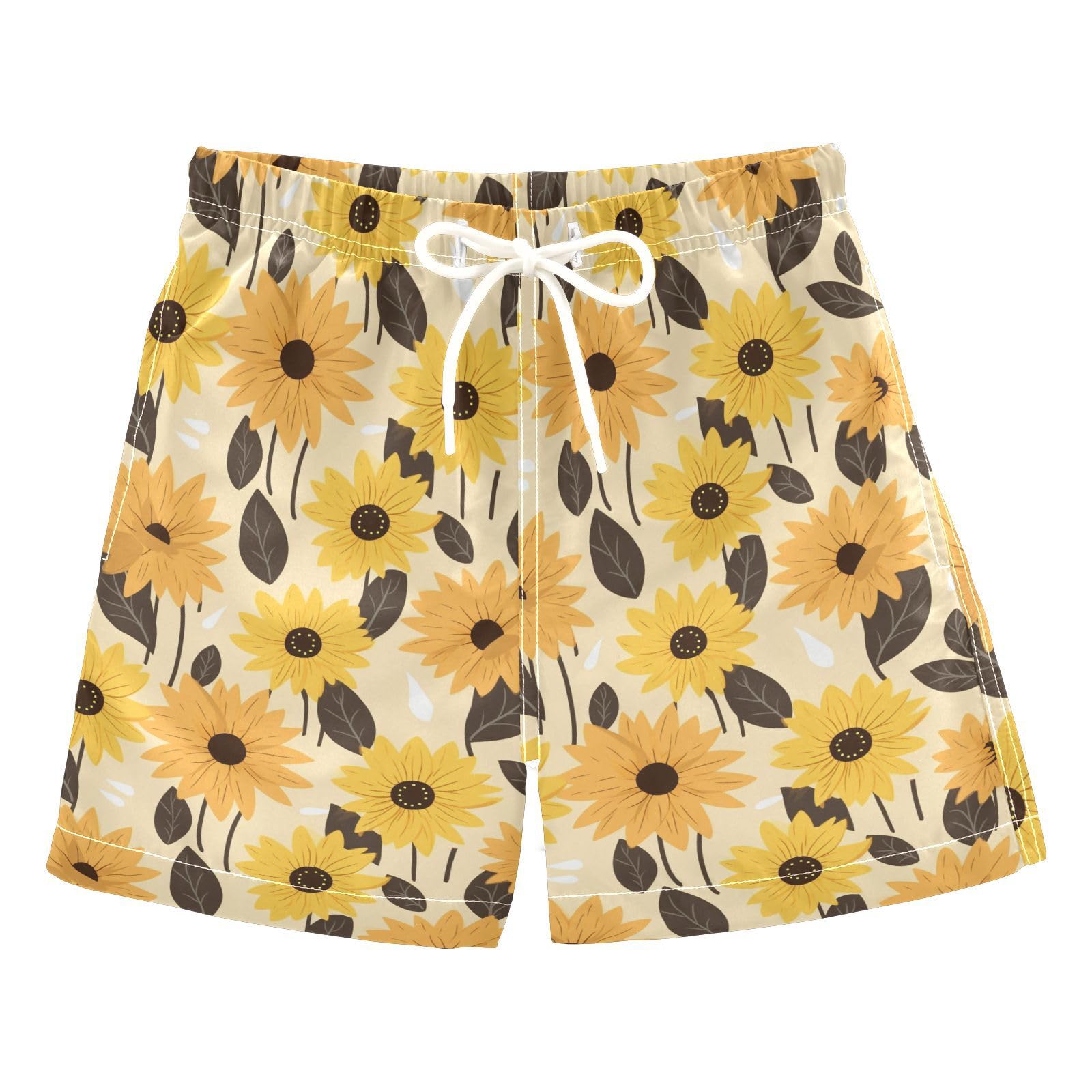 senya Sunflowers Boys Swim Trunks Toddler Shorts Swimwear Boardshorts