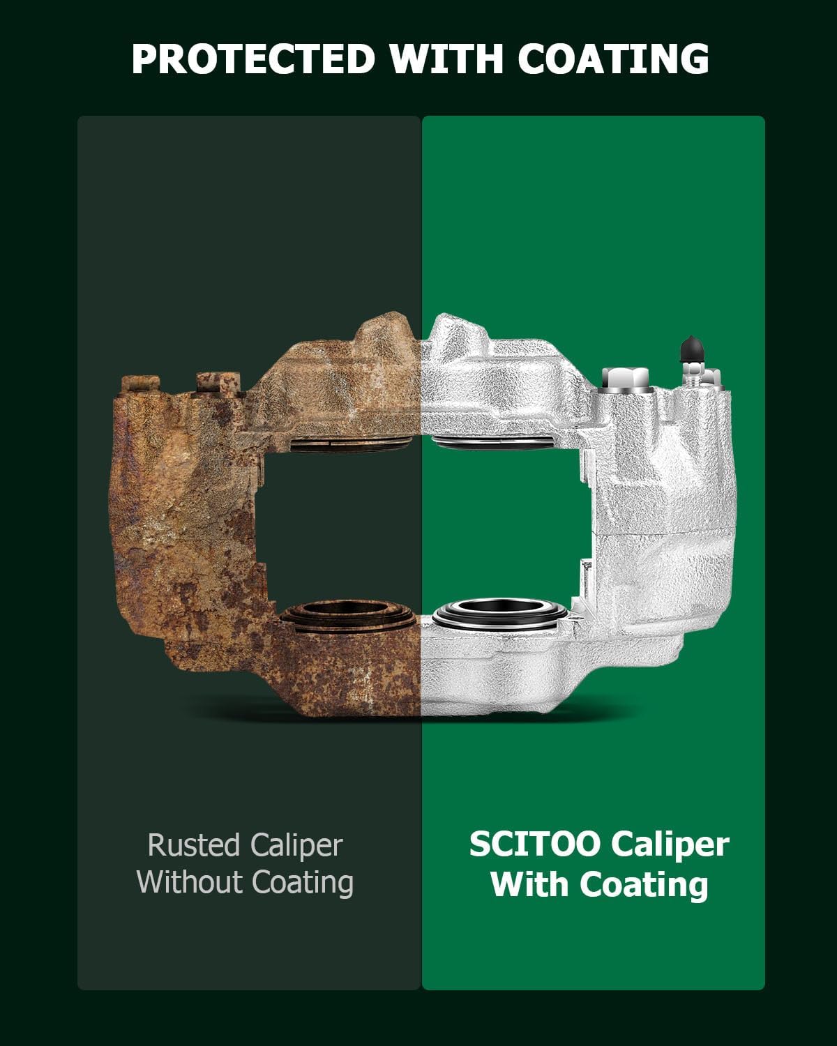 SCITOO Front Right Brake Caliper Without Bracket 19-2984 Compatible For Toyota 4Runner 2003-2009 For Toyota FJ Cruiser 2007-2014 For Toyota Tacoma 2005-2017 For Toyota Tundra 2000-2006