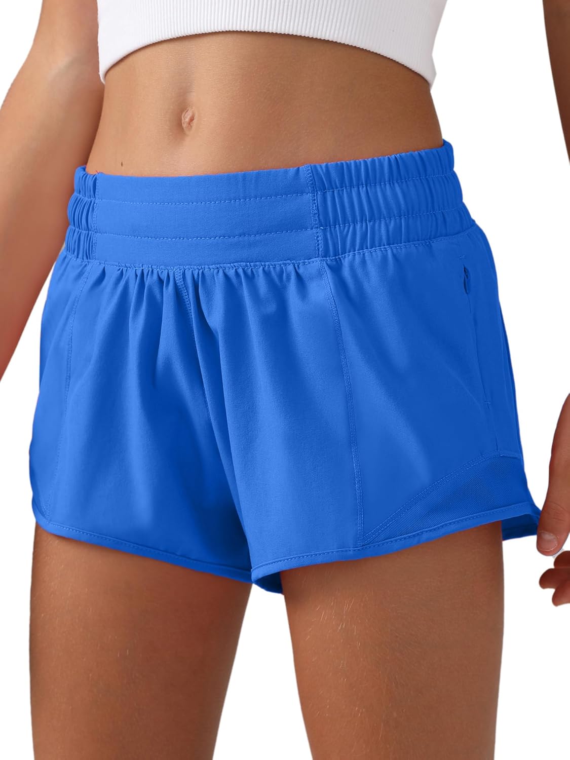 MCEDAR Girls Athletic Shorts with Liner, Quick-Dry Lightweight Active Workout Sports Running Shorts with Zip Pocket - Image 4