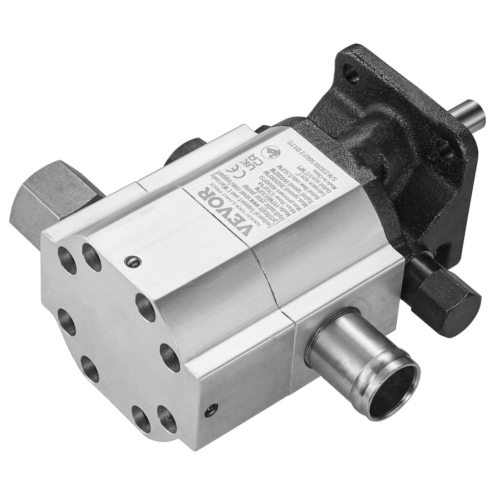 VEVOR Pompa idraulica spaccalegna in legno, 13 GPM, 2 stadi 3000 PSI, 1 '' ingresso 1/2 '' NPT uscita 3600 giri/min pompa idraulica in alluminio, per piccoli motori di montaggio Log Splitters