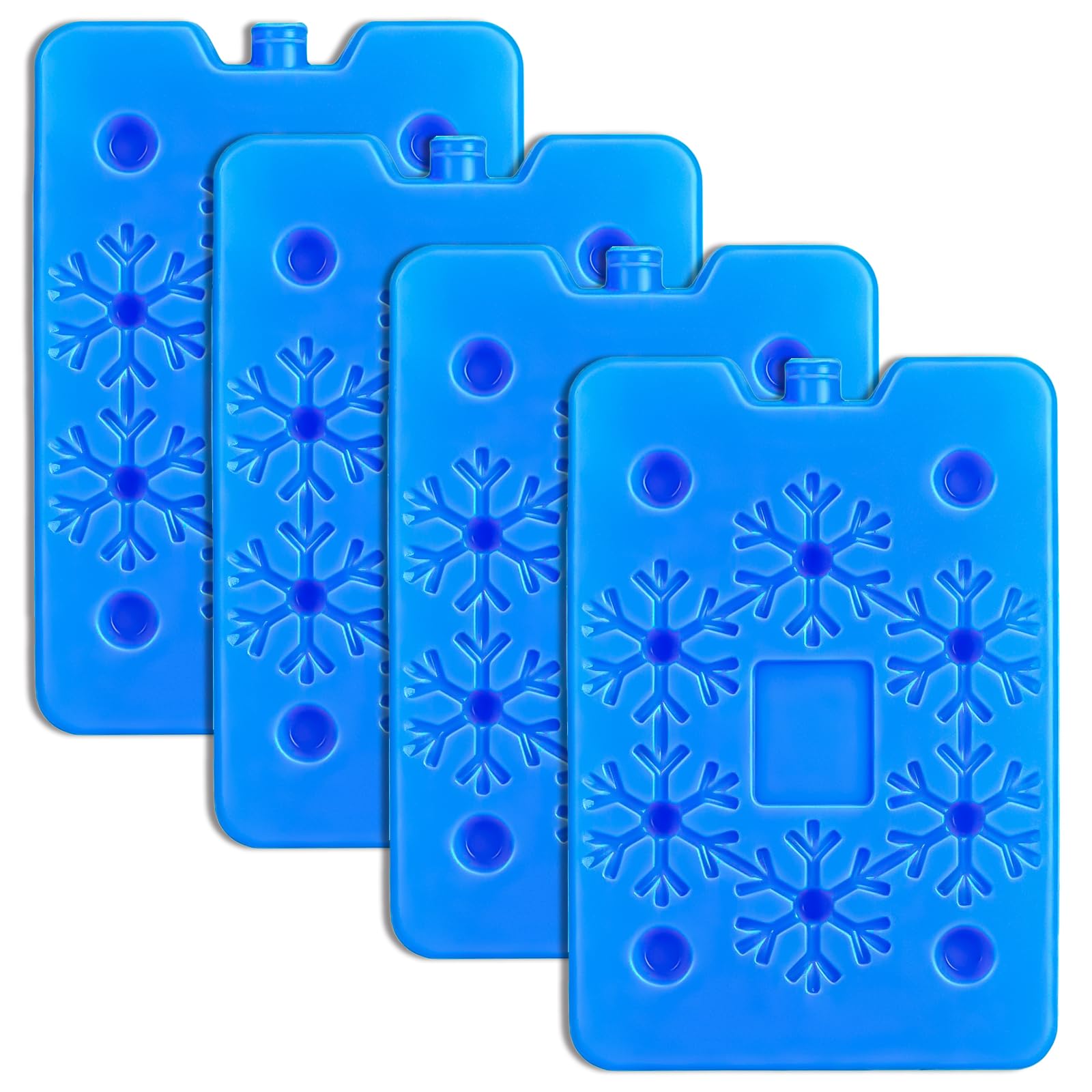 Pack de 4/12 Blocs de congélation, Blocs refroidisseurs pour glacière, éléments de Refroidissement pour Sac Isotherme, Pique-Nique, pêche, Voyage, Camping
