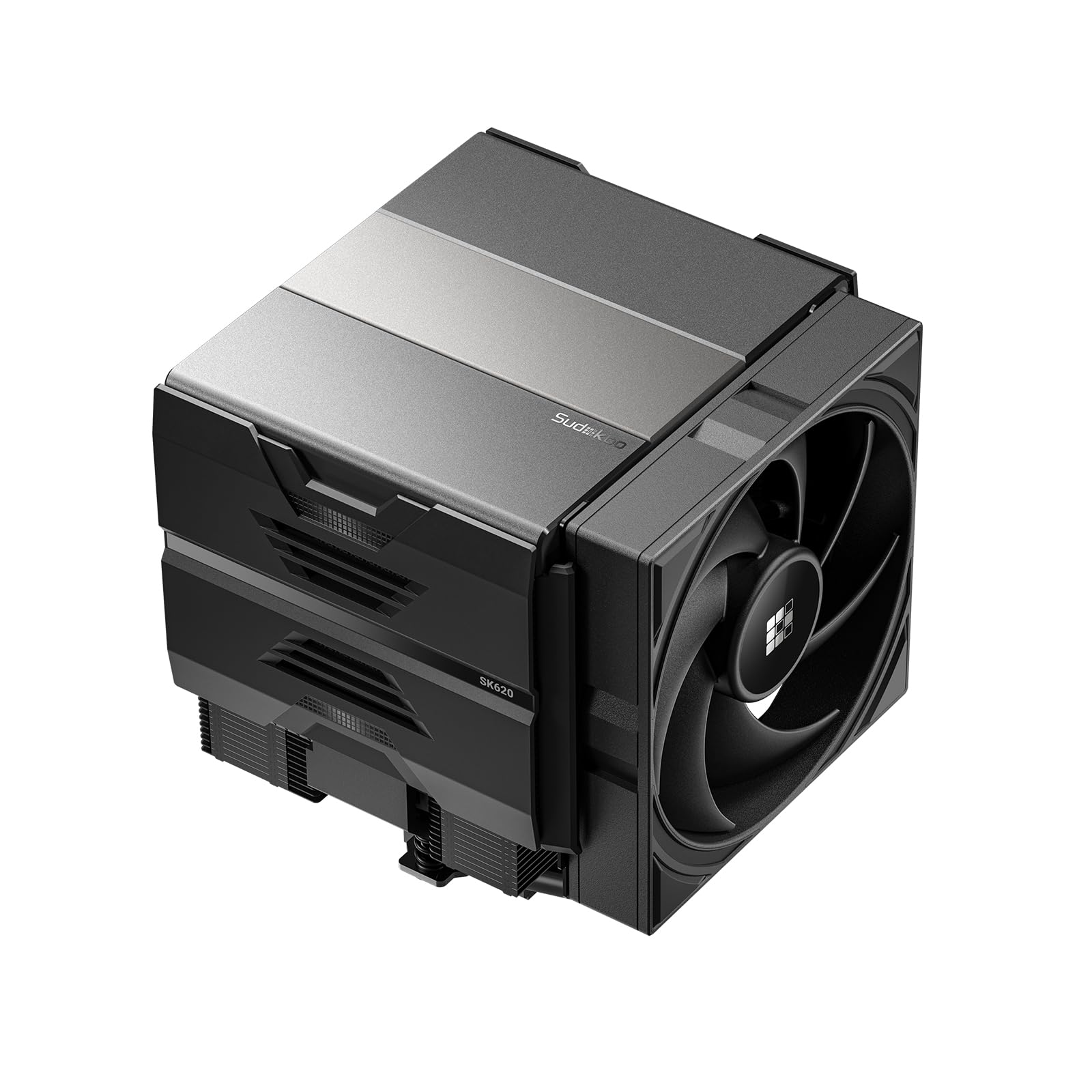 Sudokoo SK620 Ventirad AM5: Ventilateur Processeur PC - Refroidisseur CPU à Double Tour, CPU Cooler AM5 avec 2 x 120mm Ventilateurs PWM FDB, 6 Caloducs, Montage Coulissant Sans Outil, Noir