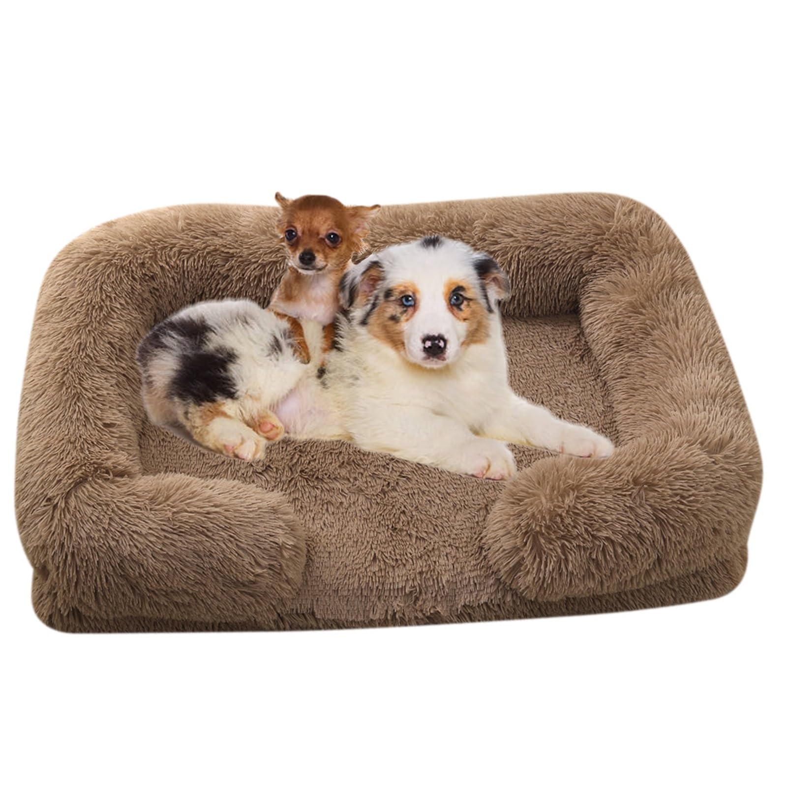 WTZHHK Dog Bed Dog Couch for Small Dogs, Medium, and Large Size Dog - Removable Washable Cover (Color : Khaki, Size : XXL)