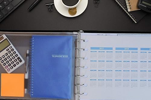 Miniatura 6 de Office Werks - Carpeta prémium de 7 anillos para cheques comerciales, capacidad de 600 cheques para hojas de 9 x 13 pulgadas, elegante funda de