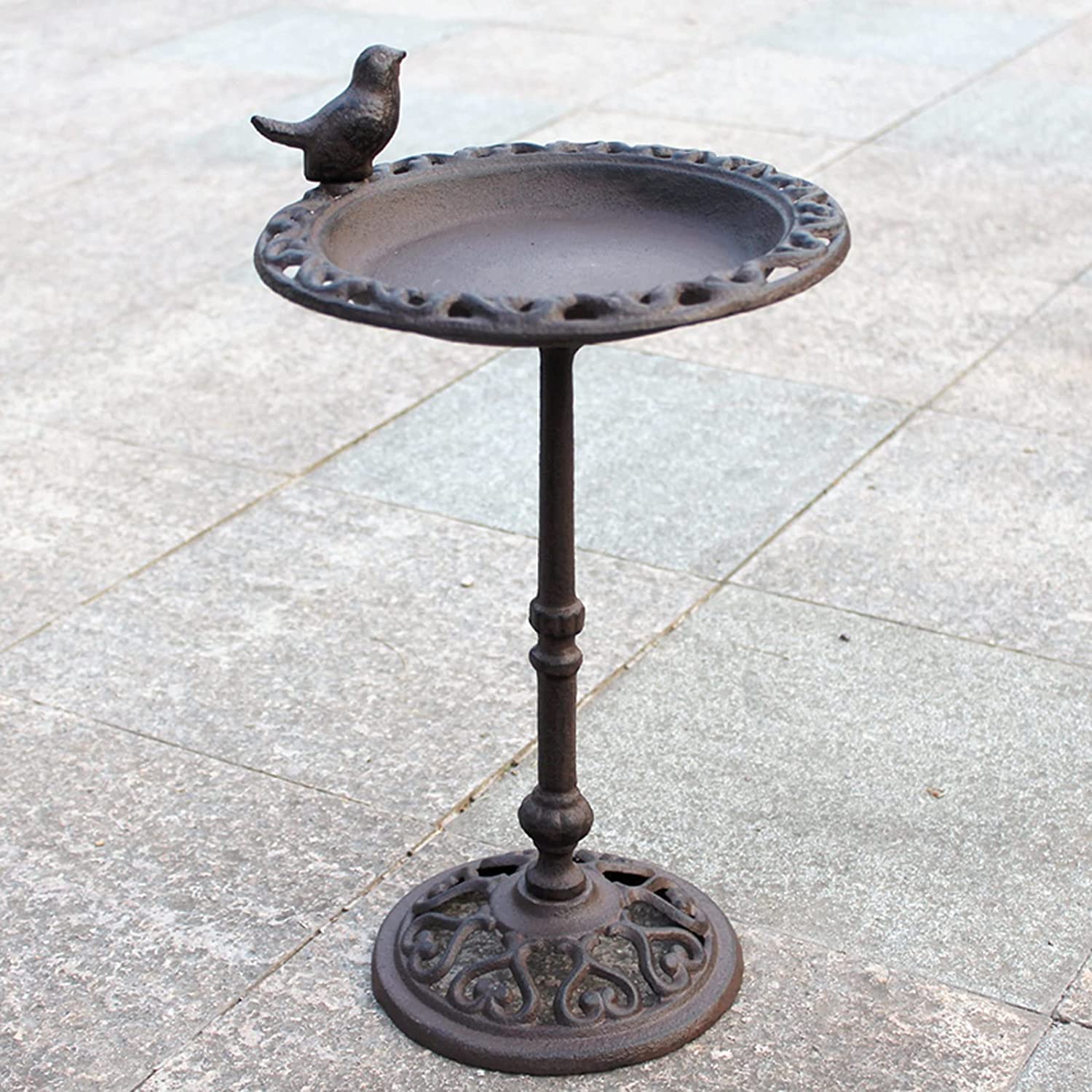 Karmnik dla ptakówVogelvoeder,Vogelvoeders voor Buiten Tuin Yard Gazon,Gietijzer Verontruste Afwerking Eekhoorns Voeders Vogels Voerbak,Do dekoracji patio na świeżym powietrzu