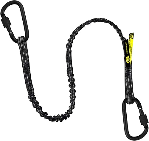 Miniatura 10 de Cordón para herramientas de mosquetón doble de alta calidad, protección contra caídas de seguridad, bloqueo de tornillo de aluminio, accesorios de