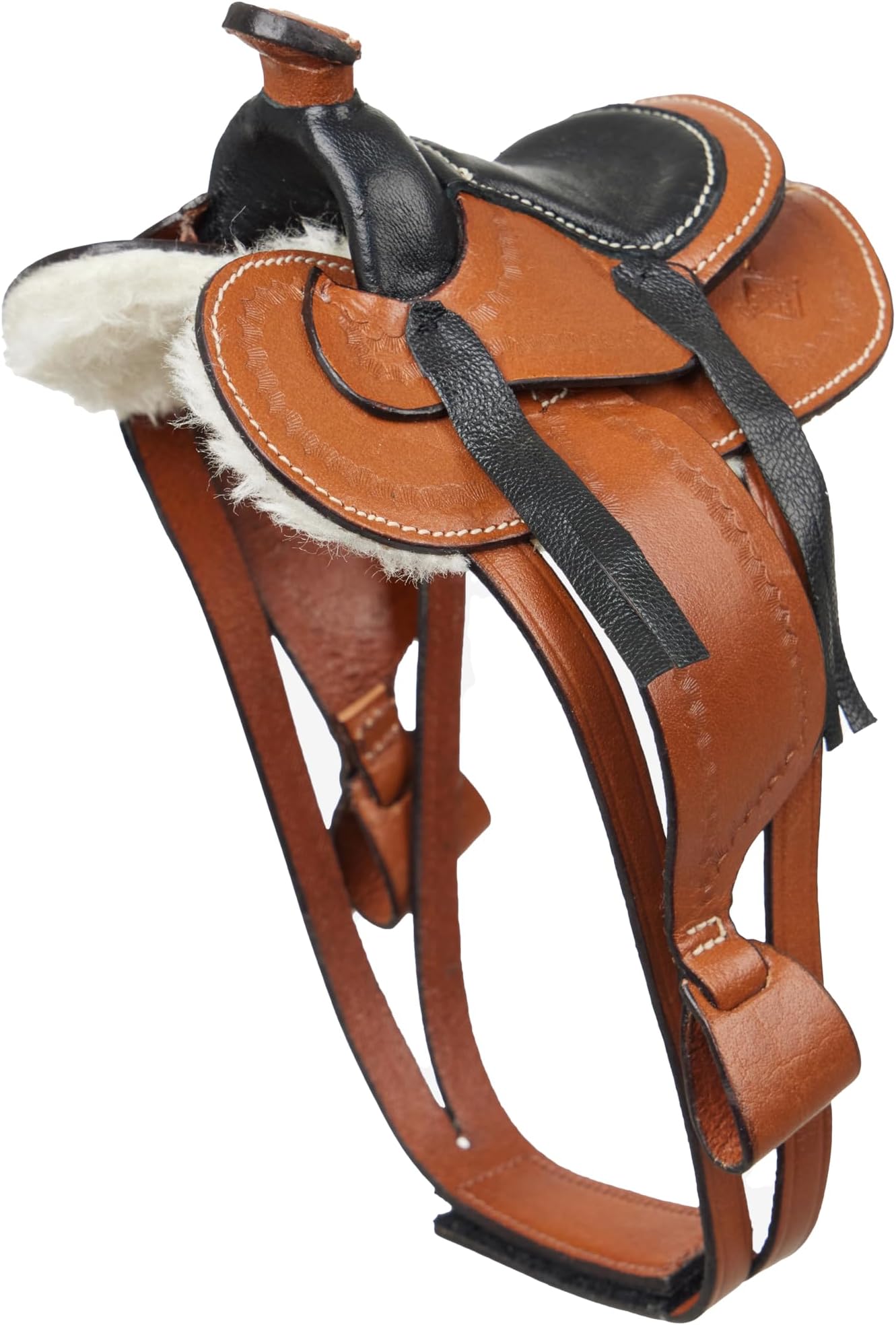 Toy Pony Western Saddle - Educational Toy - Age 3+ - Tan