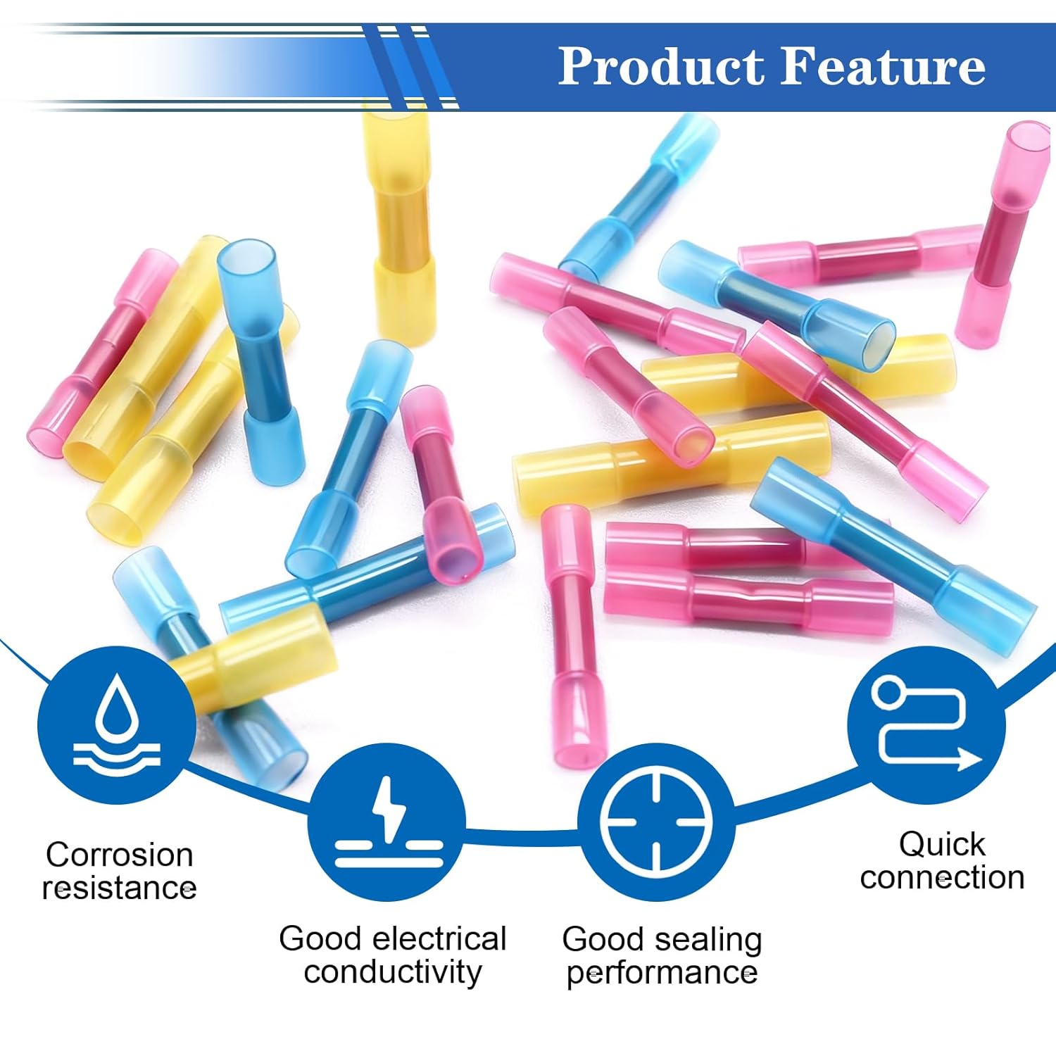 smseace 2020Pcs Heat Shrink Butt Connector,Solder Seal Wire Connectors Kit,Heat Gun and Crimping Tool Pack in Exquisite handbag 22-10AWG Waterproof Electrical Wire Crimp Connectors