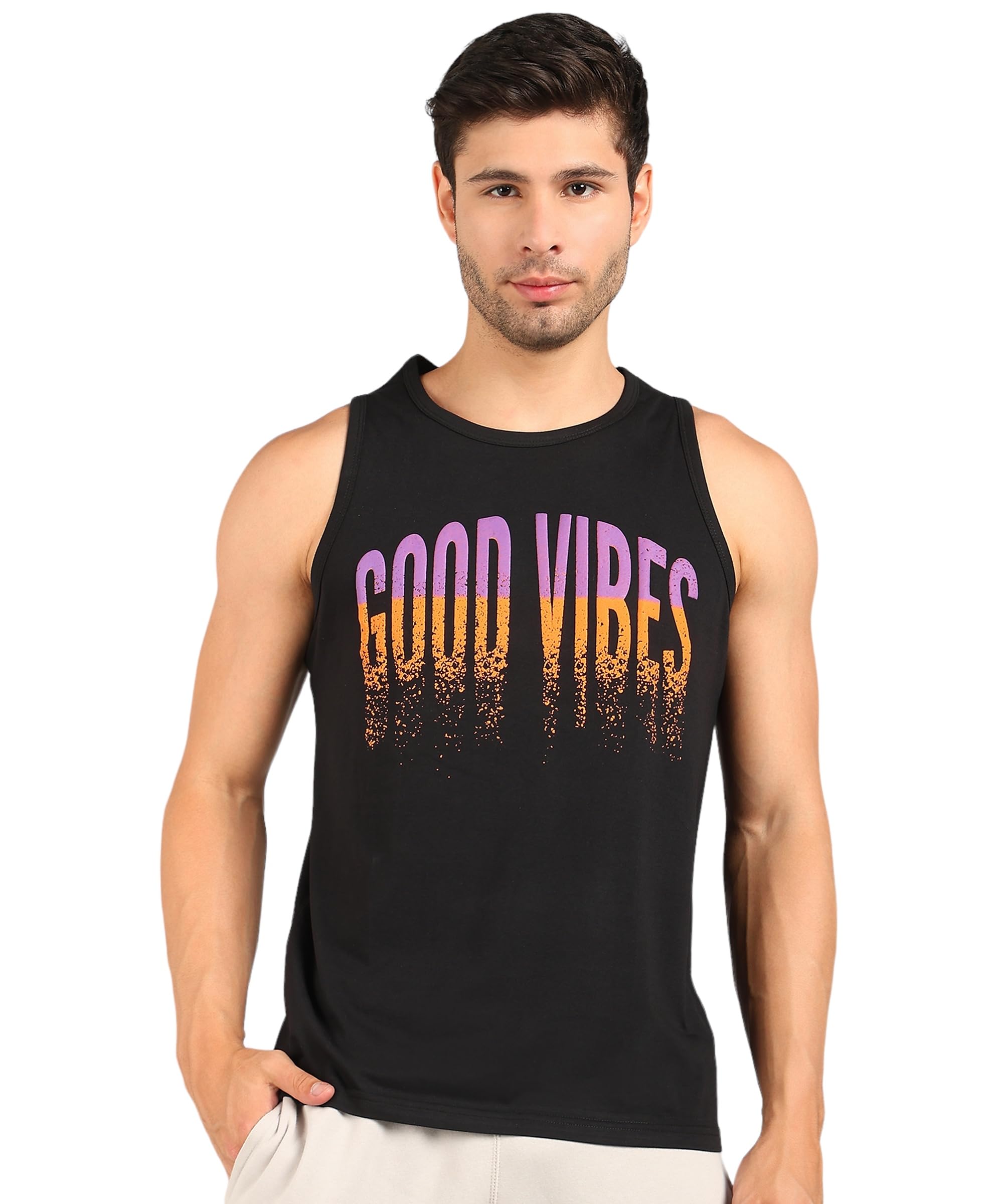 alan jones clothing Men's Printed Cotton Sleeveless Regular Fit T-Shirt-picture-59