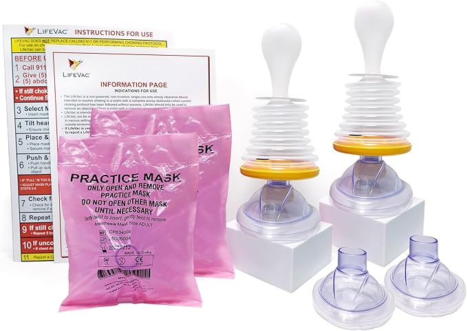 LifeVac Home Kit - Portable Suction Rescue Device, First Aid Kit for Kids and Adults, Portable Airway Suction Device for Children and Adults