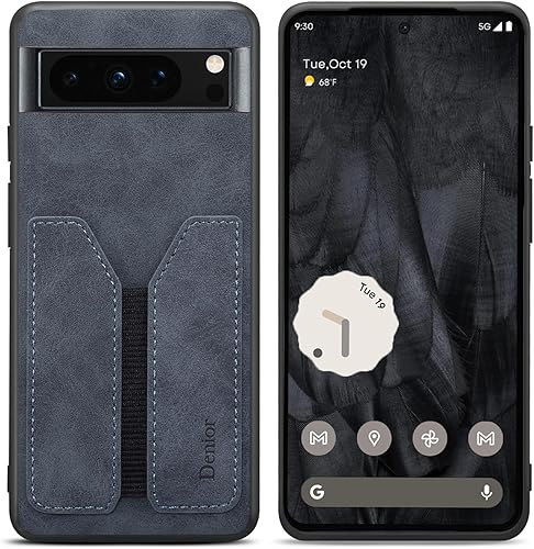 Miniatura 9 de Kowauri Funda para Google Pixel 8 Pro, Funda de piel sintética con ranura para tarjeta de crédito Funda protectora ultra delgada para Google Pixel 8