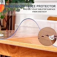 Vista 7 de Protector de escritorio de PVC transparente de 14x36 pulgadas, manteles de plástico, protector de mesa de cristal con alfombrilla de ratón gratis